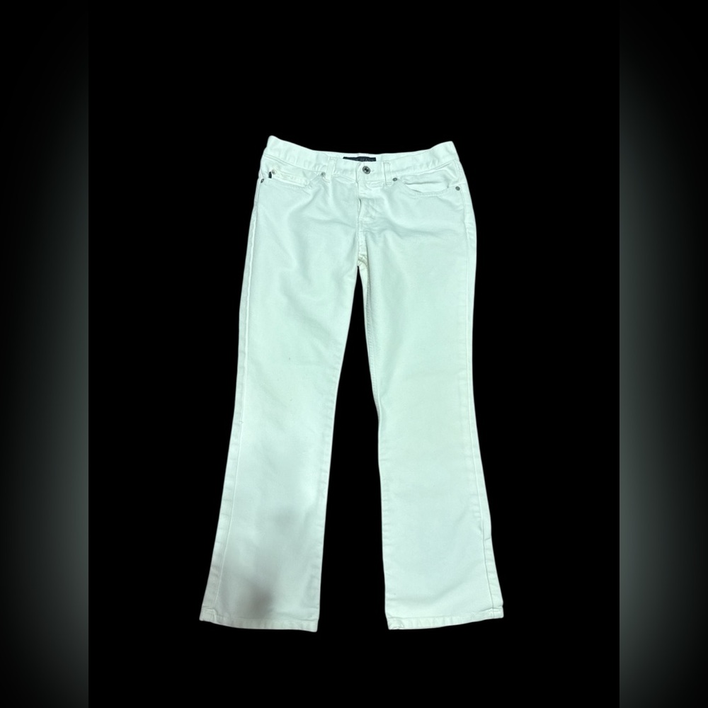 Y2K vintage juicy couture jeans, white crop Capri Women's White Jeans 29 x 26